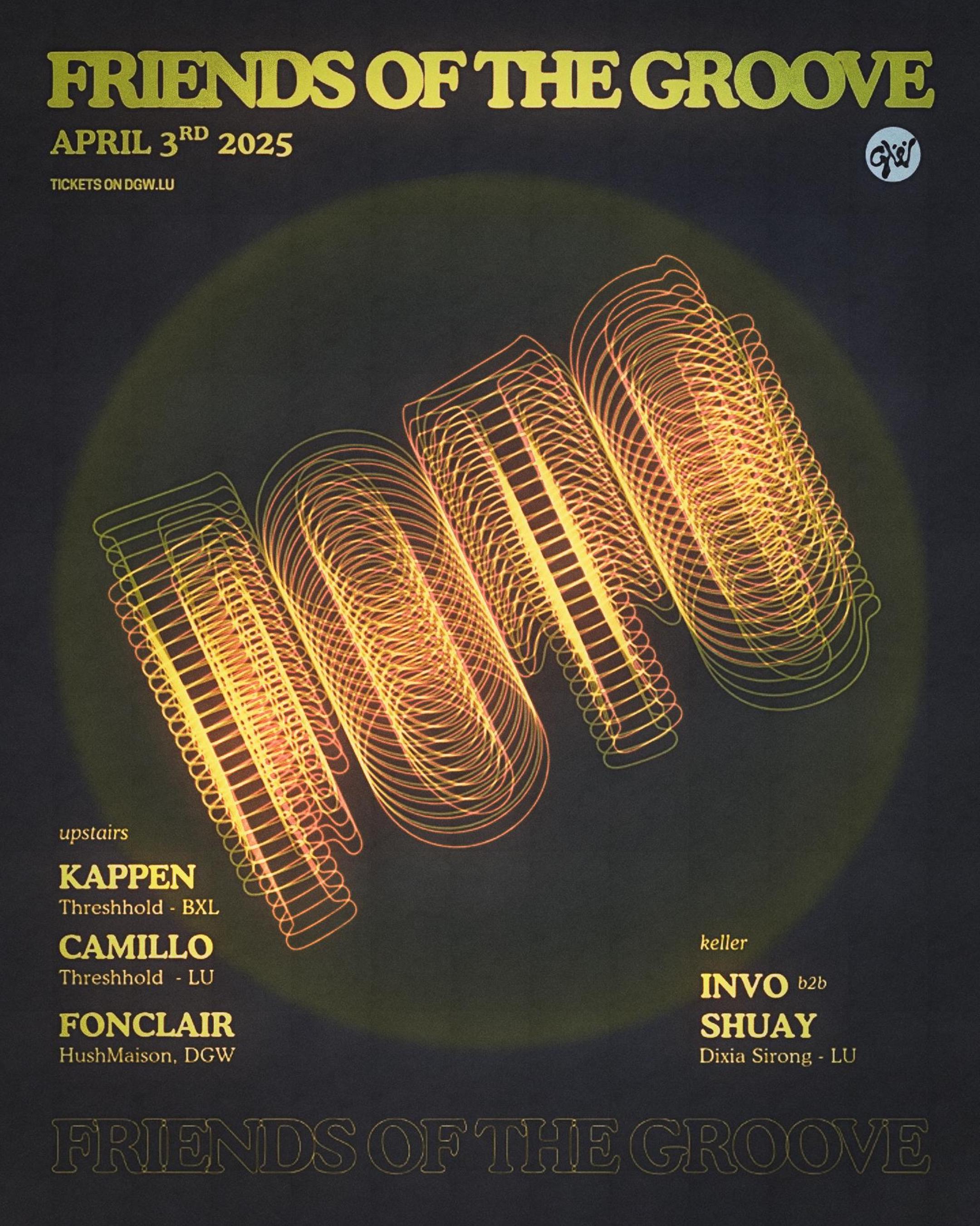 Veranstaltungsbild für FRIENDS OF THE GROOVE (N°2) at De Gudde Wëllen 